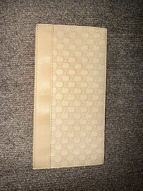 Gucci GG Microguccissima Biege Tan Leather Card Wallet Insert ID Holder